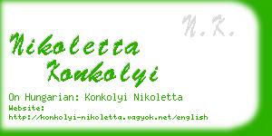 nikoletta konkolyi business card